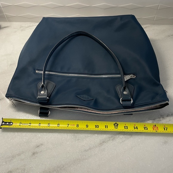 MZ Wallace Chelsea Navy Blue Tote EUC  with Silver Hardware. Beautiful/Multi-Use - Picture 5 of 14